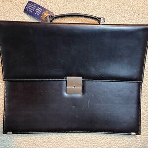 Black Santhome Leather Portfolio